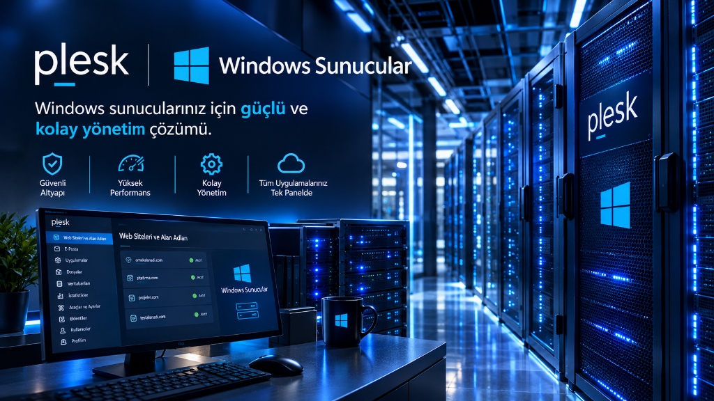 Plesk Obsidian Windows Hosting Yönetim Paneli ve Veri Merkezi